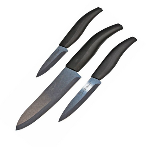 CUISINELLE® Keramik-Messerset 3-teilig 3-Sterne-Edition